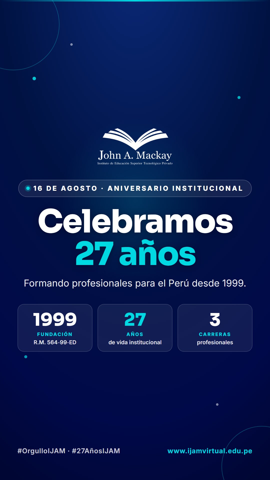 Imagen vertical del aniversario, lista para compartir en tus estados